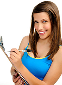 Girl Taking Paid Survey